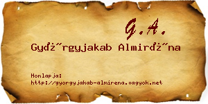 Györgyjakab Almiréna névjegykártya